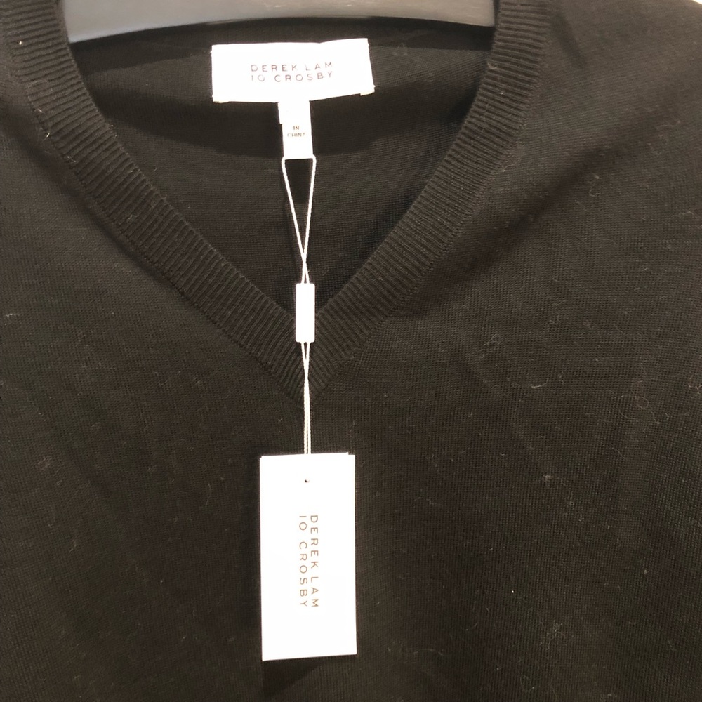 Derek Lam 10 Crosby Black Ruffle Sleeve Sweater - Picture 6 of 8